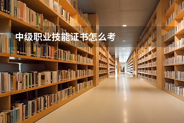 中级职业技能证书怎么考