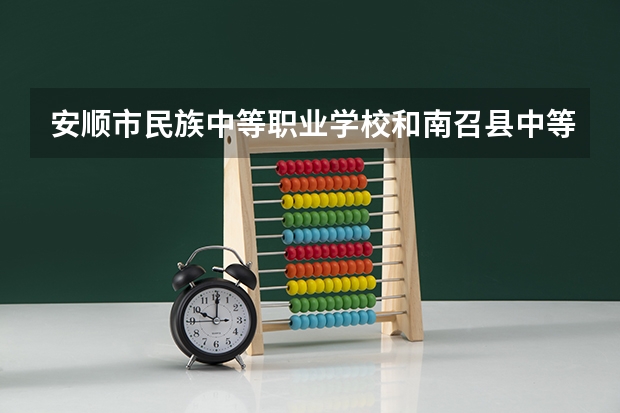 安顺市民族中等职业学校和南召县中等职业学校 综合对比哪个好