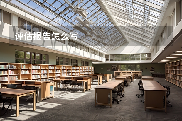 评估报告怎么写