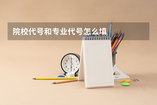 院校代号和专业代号怎么填