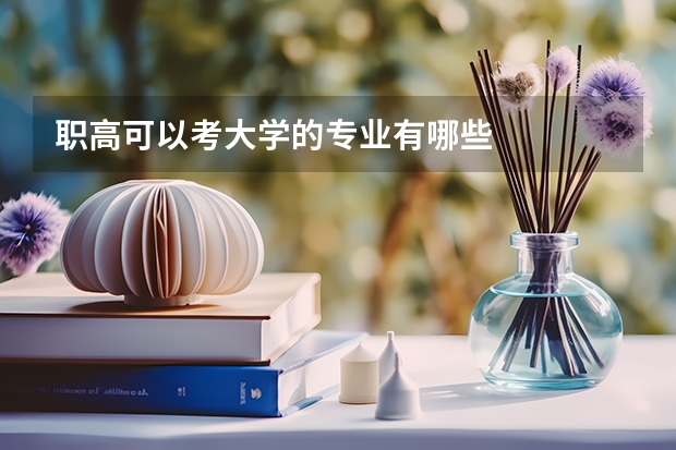 职高可以考大学的专业有哪些