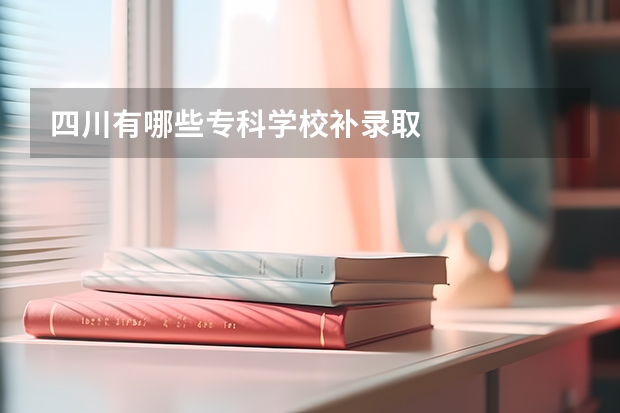 四川有哪些专科学校补录取