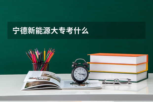 宁德新能源大专考什么
