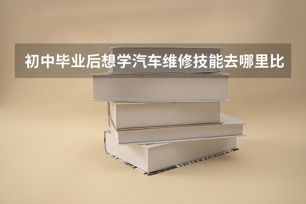 初中毕业后想学汽车维修技能去哪里比较好?