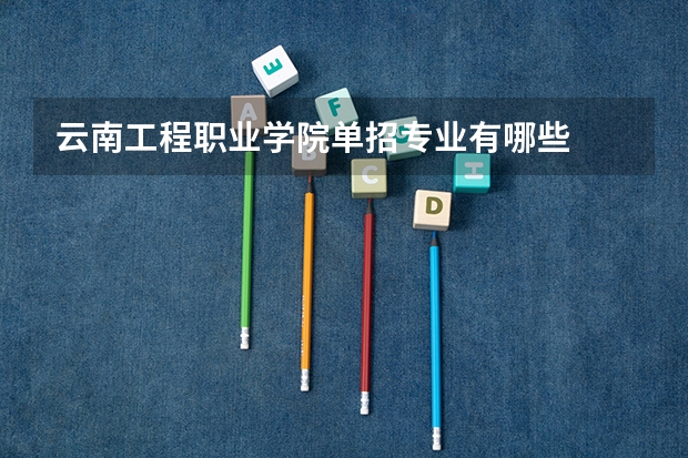 云南工程职业学院单招专业有哪些