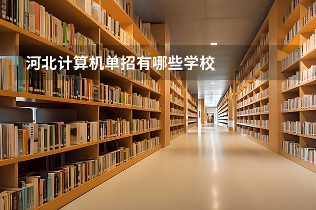 河北计算机单招有哪些学校