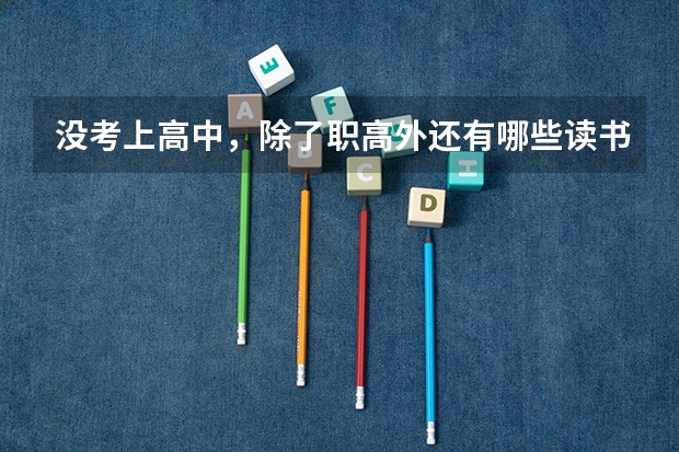 没考上高中，除了职高外还有哪些读书的途径？