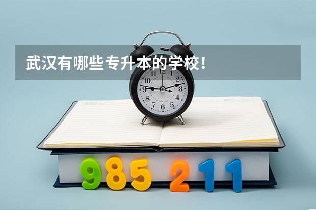 武汉有哪些专升本的学校！