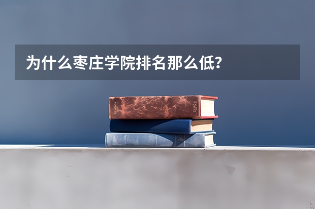 为什么枣庄学院排名那么低?