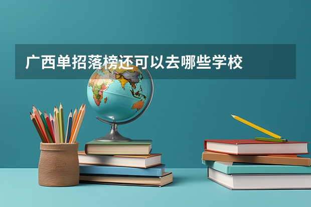 广西单招落榜还可以去哪些学校
