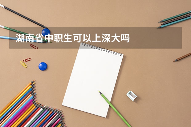 湖南省中职生可以上深大吗