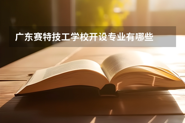 广东赛特技工学校开设专业有哪些