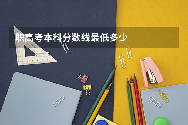 职高考本科分数线最低多少