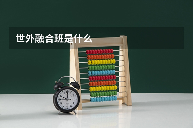 世外融合班是什么