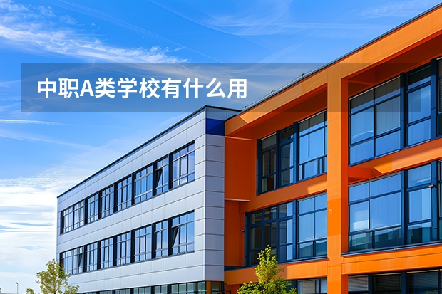 中职A类学校有什么用