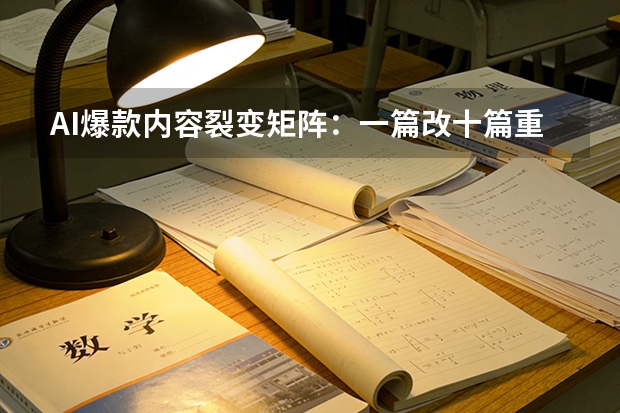 AI爆款内容裂变矩阵：一篇改十篇重塑全网分发逻辑