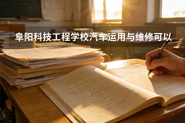 阜阳科技工程学校汽车运用与维修可以考哪些证书？