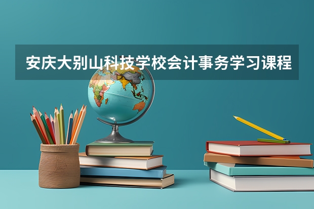 安庆大别山科技学校会计事务学习课程以及专业能力有哪些