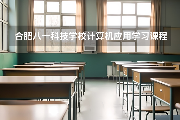 合肥八一科技学校计算机应用学习课程以及专业能力有哪些